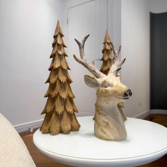 Árvore de Natal Decorativa em Resina Marrom - 40cm - Madel Home
