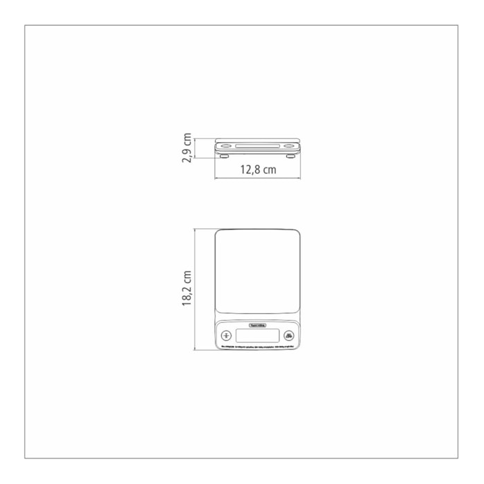 Balança de Cozinha Digital Alta Precisão Aço Inox Tramontina Adatto - 5kg - Madel Home