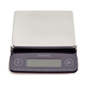 Balança de Cozinha Digital Alta Precisão Aço Inox Tramontina Adatto - 5kg