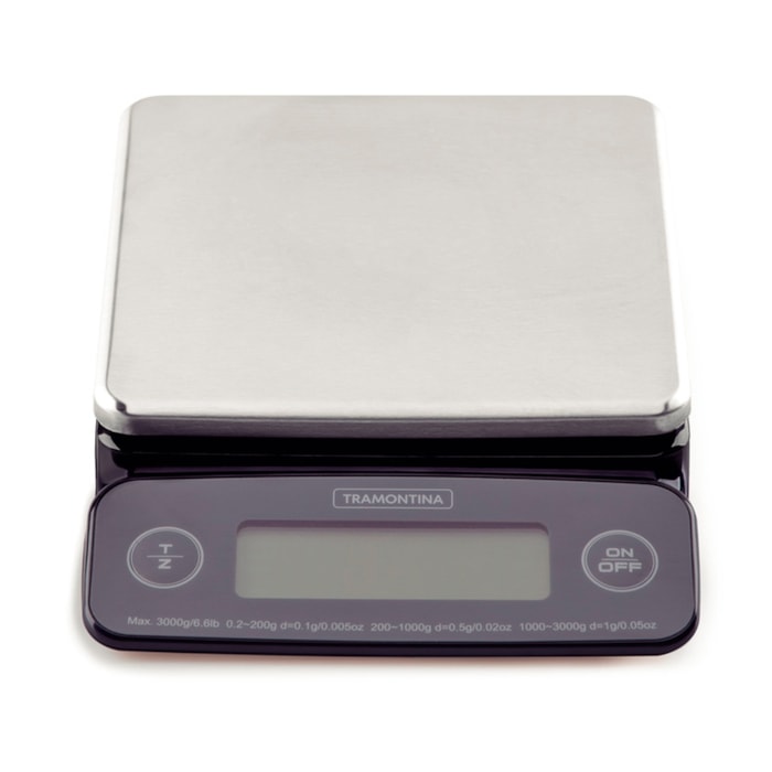 Balança de Cozinha Digital Alta Precisão Aço Inox Tramontina Adatto - 5kg - Madel Home
