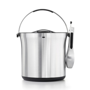 Balde de Gelo com Pinça Steel Inox 3,78L Oxo Prata