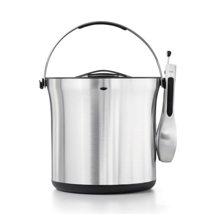 Balde de Gelo com Pinça Steel Inox 3,78L Oxo Prata - Madel Home