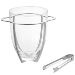 Balde Del Garda Inox Para Gelo Com Pinça Riva