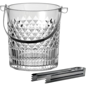 Balde Gelo Esplanada Cristal Ecológico Pinça Alça 1L L'Hermitage