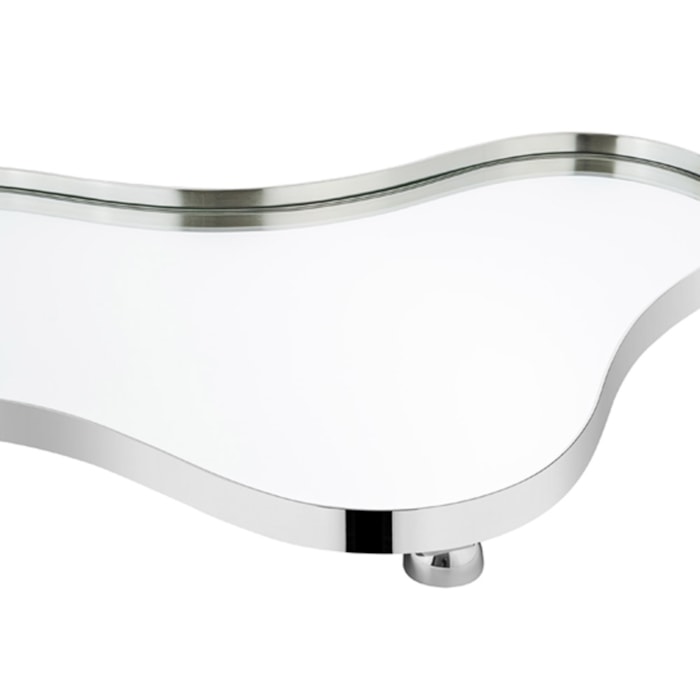 Bandeja Botanique Níquel Espelhada St. James - 66cm - Madel Home