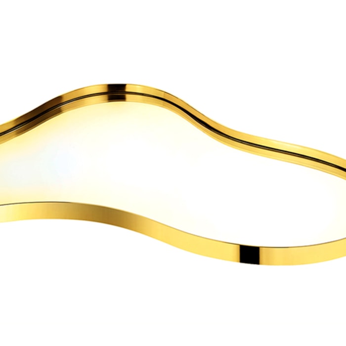 Bandeja Botanique Ouro 24K Espelhada St. James - 66cm - Madel Home