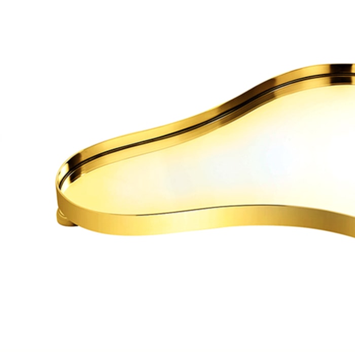 Bandeja Botanique Ouro 24K Espelhada St. James - 66cm - Madel Home