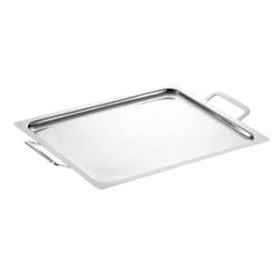Bandeja Cascia Retangular Grande Inox Riva - 51cm