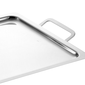 Bandeja Cascia Retangular Grande Inox Riva - 51cm