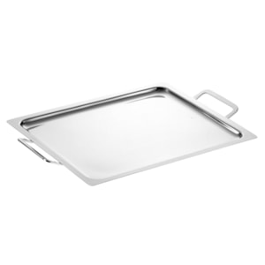 Bandeja Cascia Retangular Média Inox Riva - 48cm