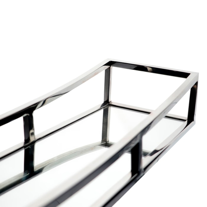 Bandeja de Aço Inox com Espelho Fracalanza - 60cm - Madel Home