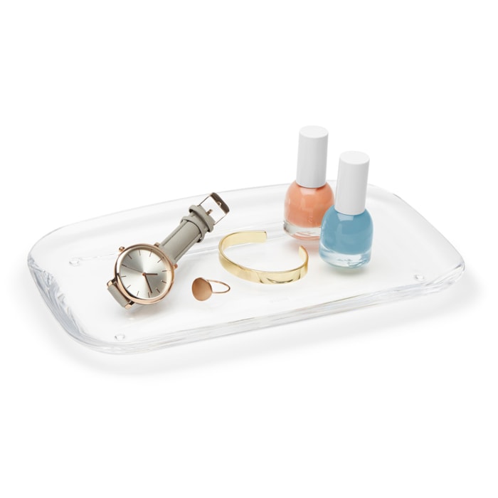 Bandeja de Acrílico Multiuso Droplet Transparente Umbra - 25cm - Madel Home