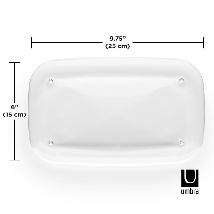 Bandeja de Acrílico Multiuso Droplet Transparente Umbra - 25cm - Madel Home