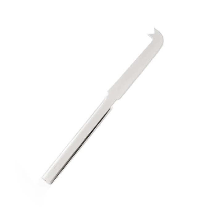 Bandeja de Inox e Madeira Redonda Atri com Faca Formaggio Riva - 33cm - Madel Home
