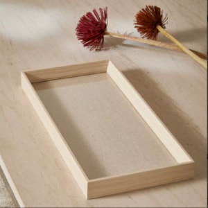 Bandeja de Mdf com Linho Natural - 38cm