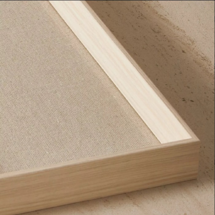 Bandeja de Mdf com Linho Natural - 38cm - Madel Home