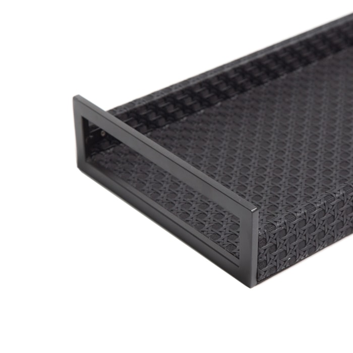 Bandeja de MDF e Alça Metal Preto - 22cm - Madel Home
