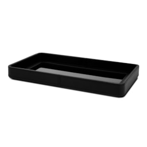 Bandeja de Mdf Revestimento em Pu com Vidro Preto - 42cm