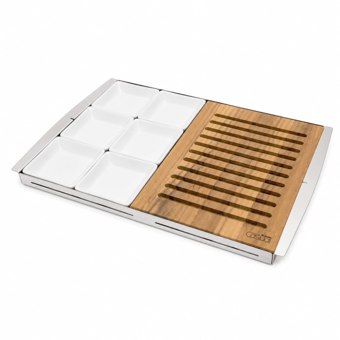 Bandeja de Pão Grande Inox St. James - 54,5cm - Madel Home