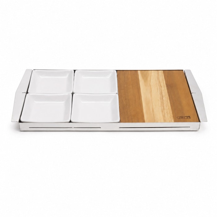Bandeja de Pão Pequeno Inox St. James - 45cm - Madel Home
