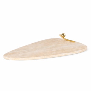 Bandeja Decorativa Triangular em Mármore Travertino - 44cm