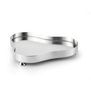 Bandeja Mini Botanique em Latão Banhado Prata Espelhado St James - 26cm