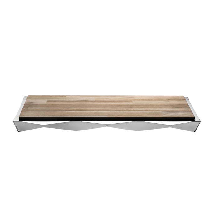 Bandeja Origami Retangular com Tabua em Inox Riva - Madel Home