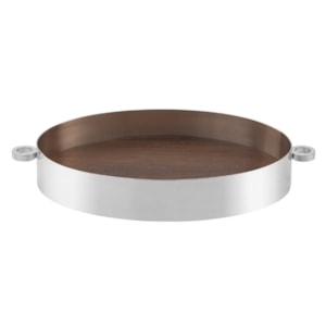 Bandeja Oval Dots Inox Grande St. James - 50cm