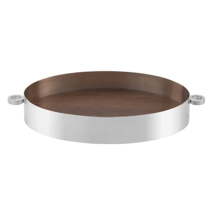Bandeja Oval Dots Inox Grande St. James - 50cm - Madel Home