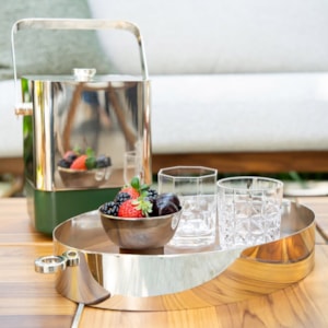 Bandeja Oval Dots Inox Grande St. James - 50cm