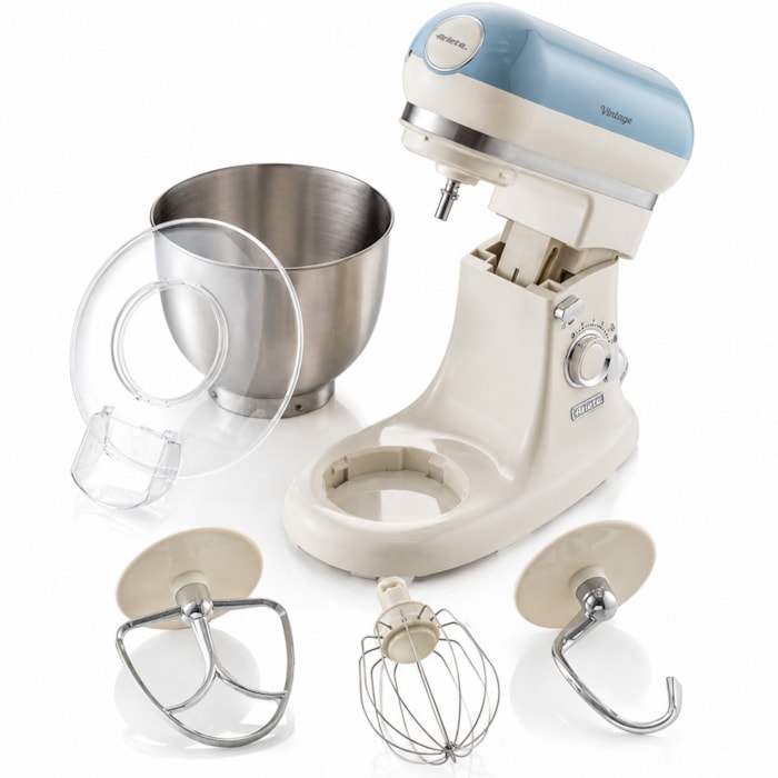 Batedeira Planetária Vintage Azul 5.5L 600W 7 Velocidades Ariete - 127V - Madel Home