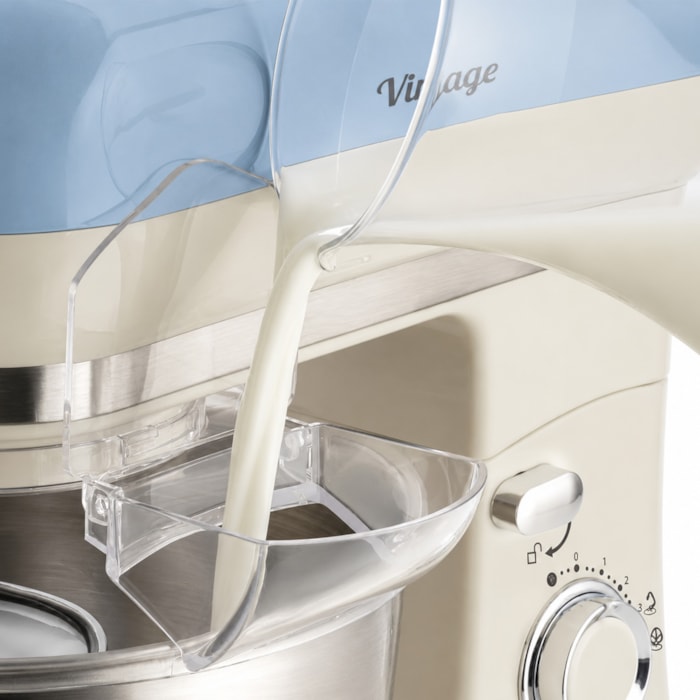 Batedeira Planetária Vintage Azul 5.5L 600W 7 Velocidades Ariete - 127V - Madel Home