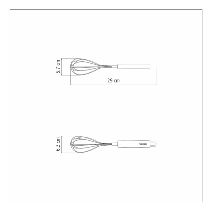 Batedor Manual Fouet em Inox Marffim Prata Tramontina - 30cm - Madel Home