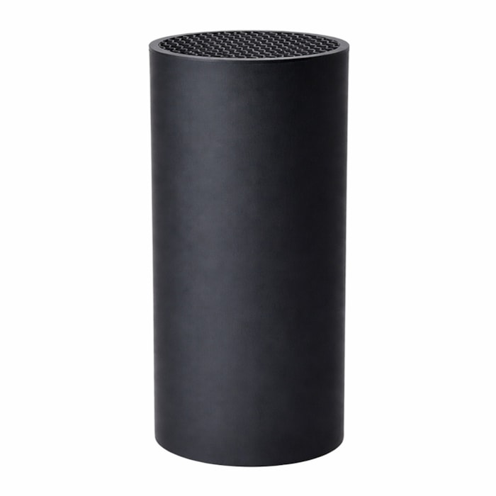 Bloco de Facas em Plástico Preto Kenya 22cm - Madel Home