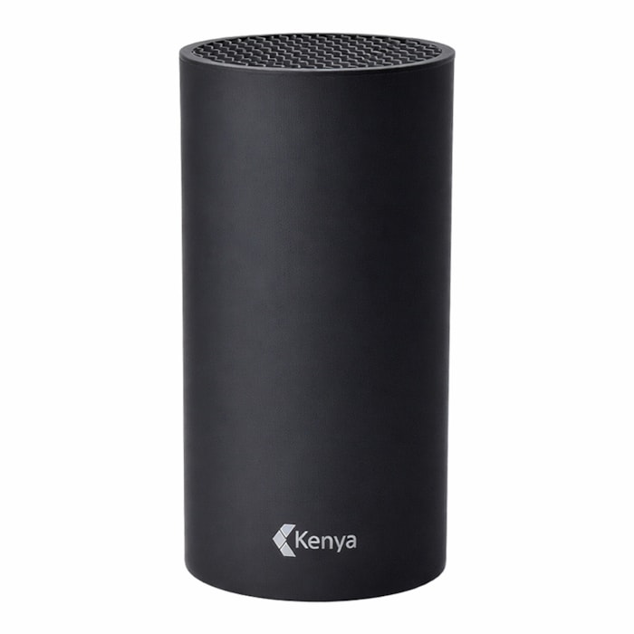 Bloco de Facas em Plástico Preto Kenya 22cm - Madel Home