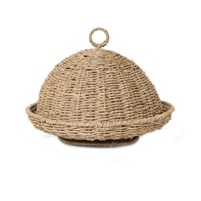 Boleira em Fibras Naturais Bege - 33cm - Madel Home