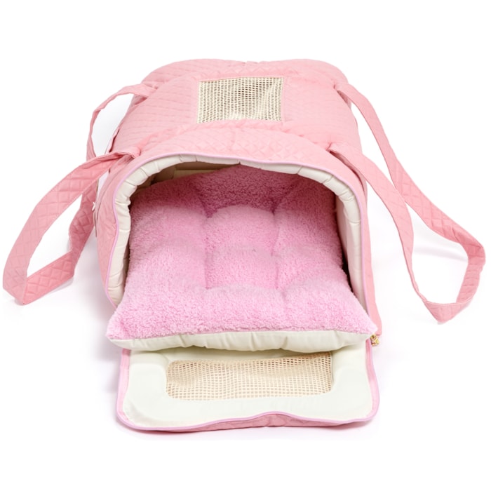 Bolsa de Transporte Pet Basic Tamanho Único Tecido Chiclete - Madel Home