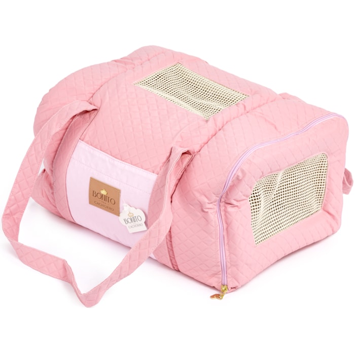 Bolsa de Transporte Pet Basic Tamanho Único Tecido Chiclete - Madel Home