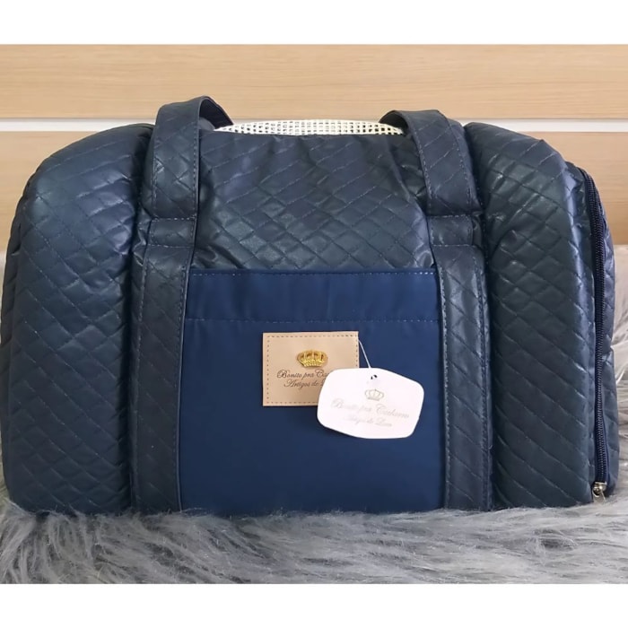 Bolsa de Transporte Pet Basic Tamanho Único Tecido Marinho - Madel Home