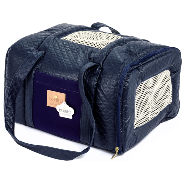 Bolsa de Transporte Pet Basic Tamanho Único Tecido Marinho - Madel Home