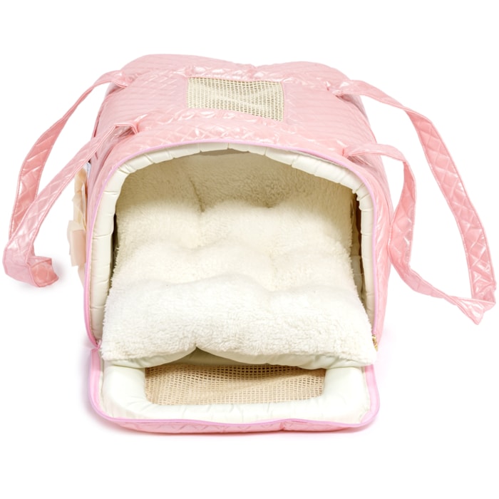 Bolsa de Transporte Pet Glossy Tamanho Único Tecido Rosa - Madel Home