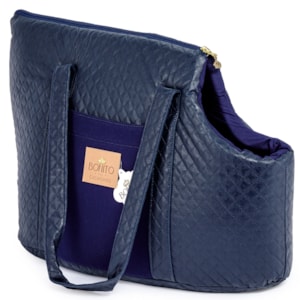 Bolsa de Transporte Pet Tamanho Único Tecido Azul Marinho