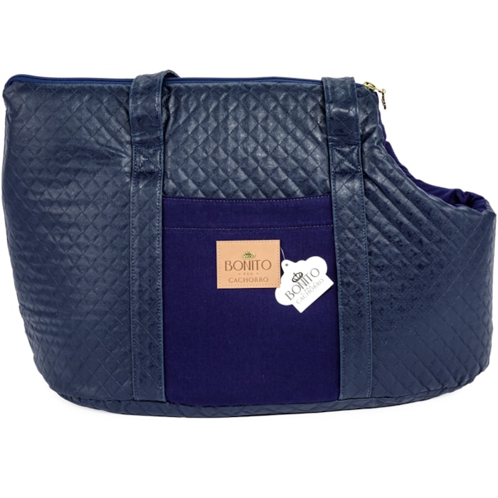 Bolsa de Transporte Pet Tamanho Único Tecido Azul Marinho - Madel Home