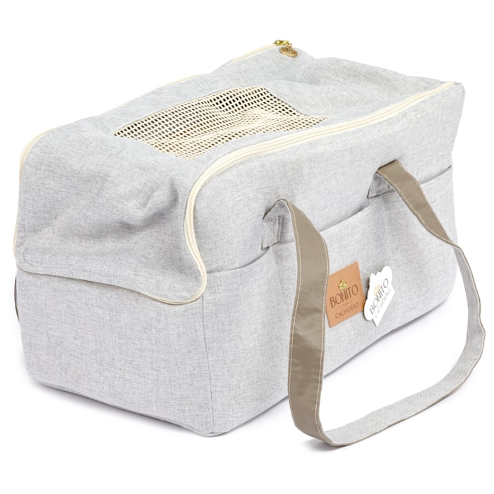 Bolsa Viagem Linen Tamanho Único Tecido Bege - Madel Home