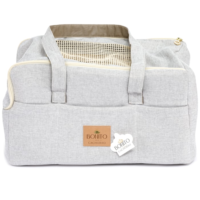 Bolsa Viagem Linen Tamanho Único Tecido Bege - Madel Home