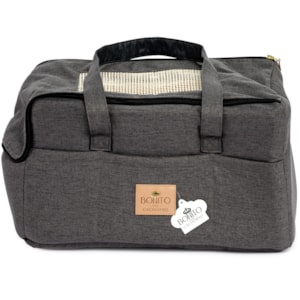 Bolsa Viagem Linen Tamanho Único Tecido Grafite