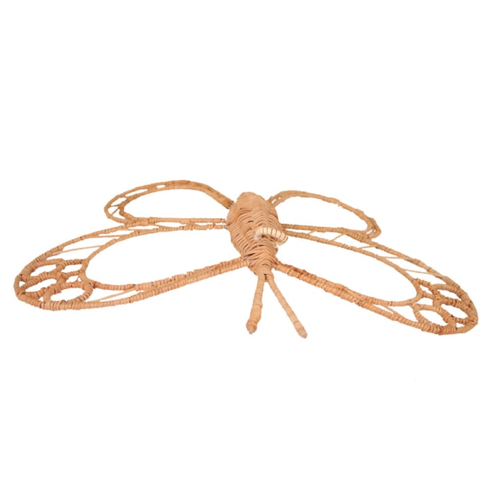 Borboleta Decorativa de Rattan Natural - 41cm - Madel Home