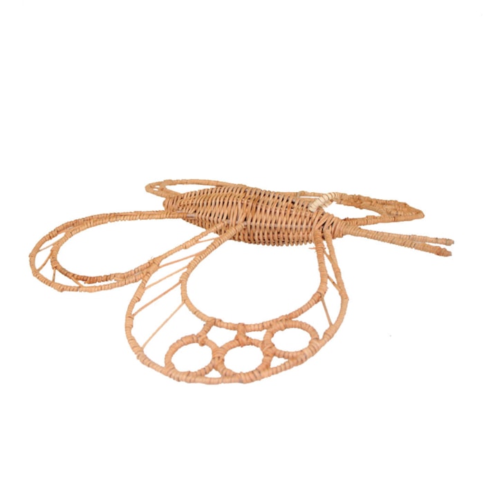 Borboleta Decorativa de Rattan Natural - 41cm - Madel Home