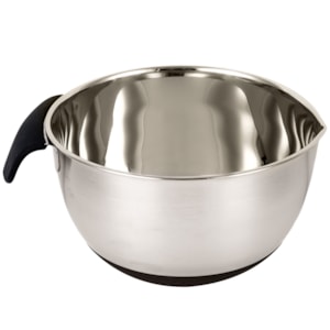 Bowl de Aço Inox com Base e Alça de Silicone - 21cm