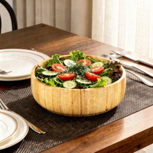 Bowl de Bambu Quadrado Natural - 26cm